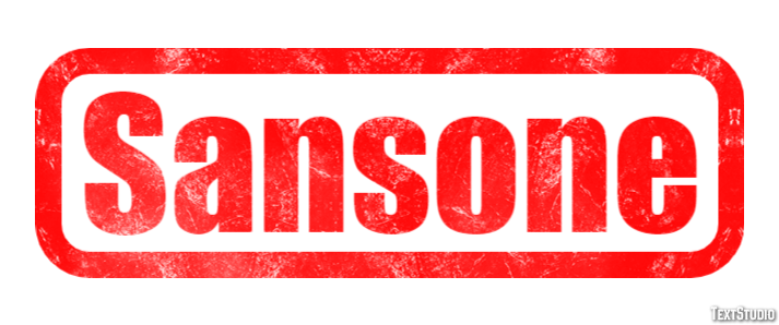 Sansone Эффект текста
