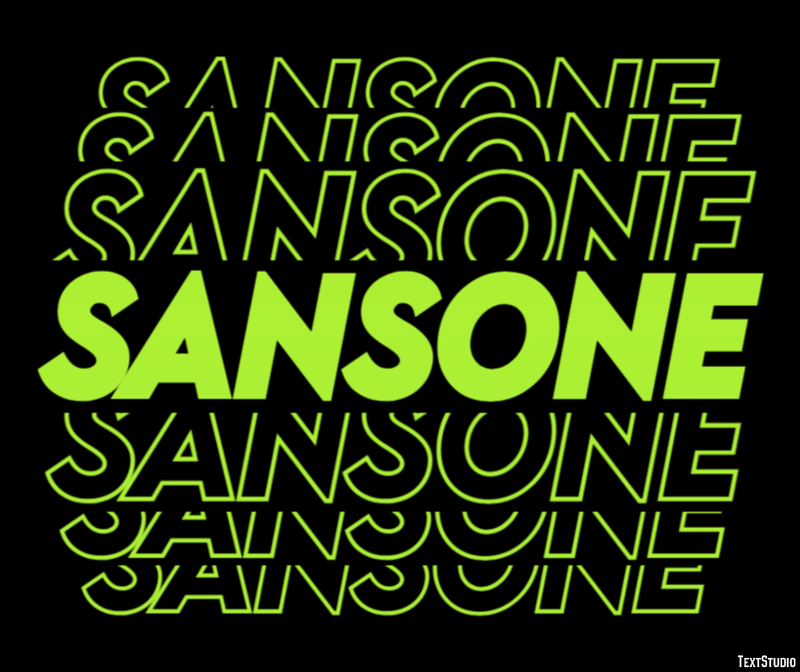 Sansone Effetto testo
