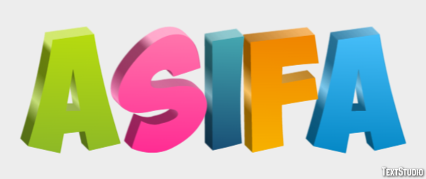 Asifa Efeito de texto