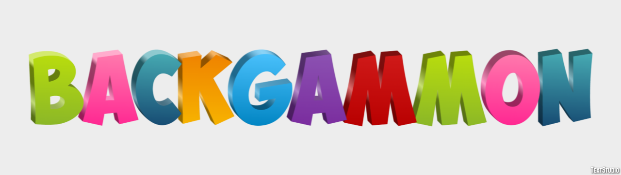 Backgammon Efecto de Texto