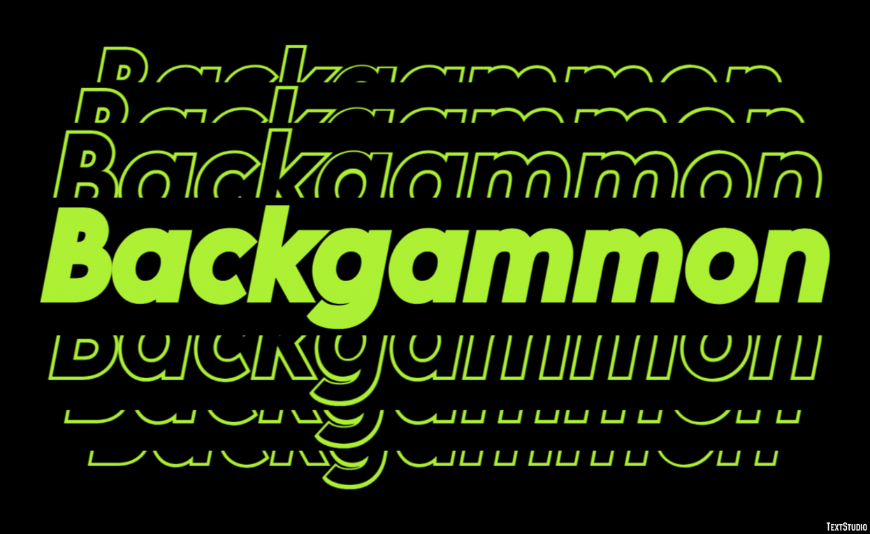 Backgammon Text Effect