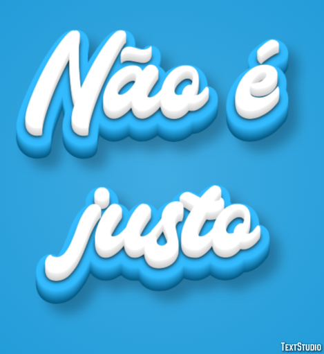 Não é justo Efeito de texto