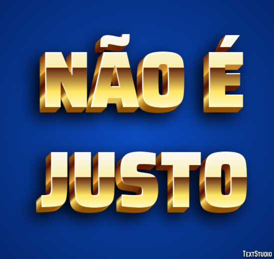 Não é justo Efeito de texto