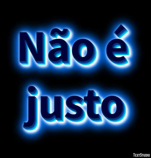 Não é justo Text effect