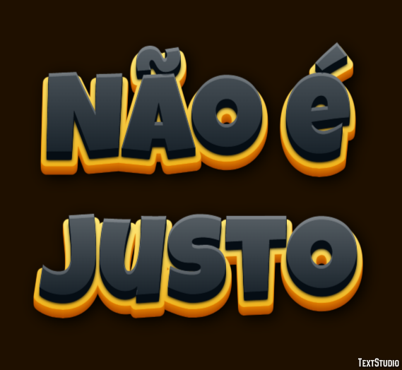 Não é justo Efeito de texto