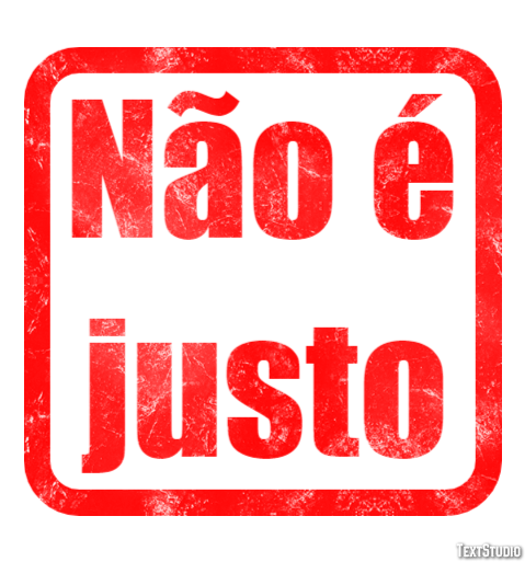Não é justo Text effect