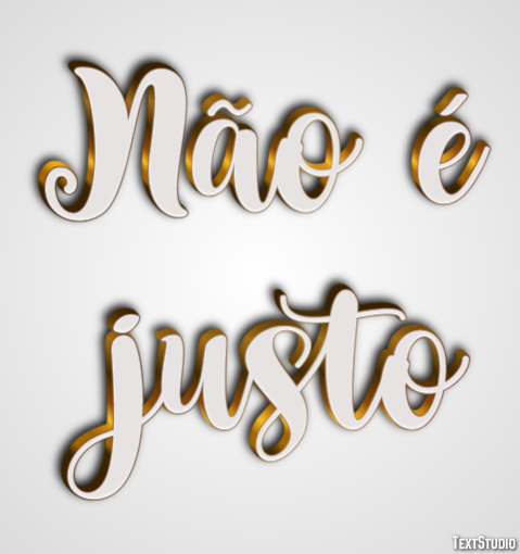Não é justo Efeito de texto