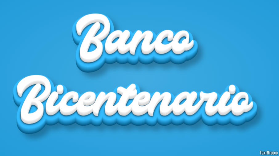Banco Bicentenario テキスト効果