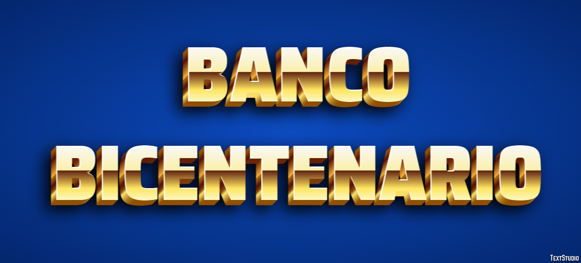 Banco Bicentenario Effetto testo