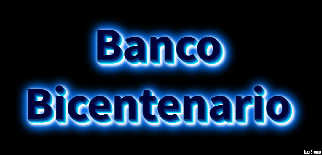 Banco Bicentenario Effetto testo
