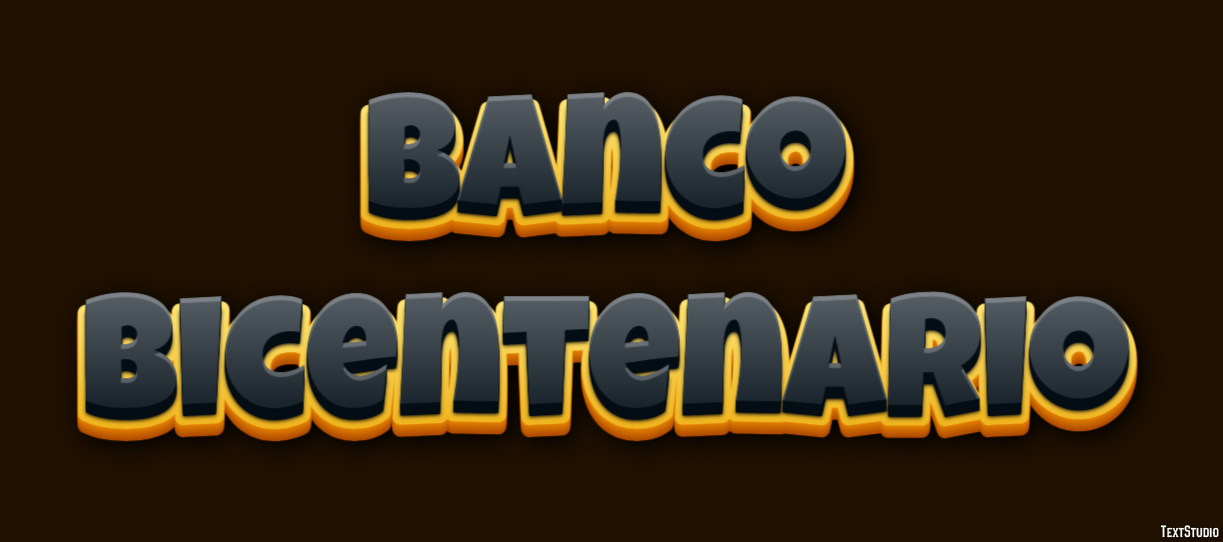 Banco Bicentenario Effetto testo