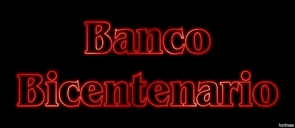 Banco Bicentenario Effetto testo