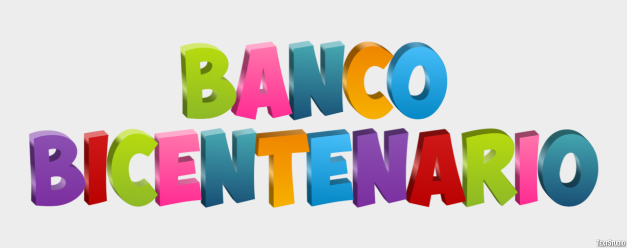 Banco Bicentenario Effetto testo