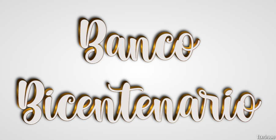 Banco Bicentenario Effetto testo