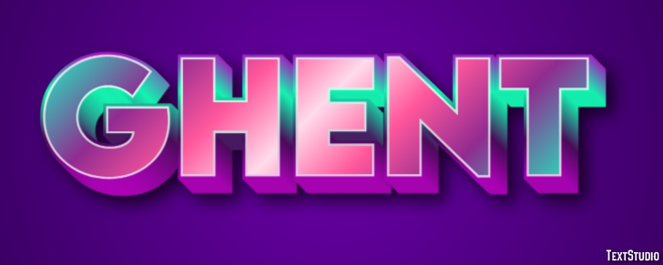 Ghent Эффект текста