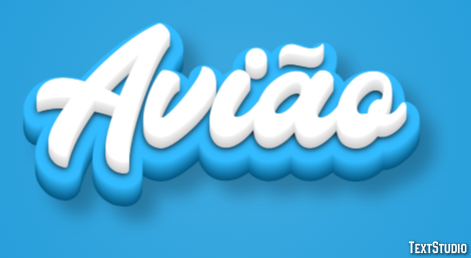 Avião Efeito de texto