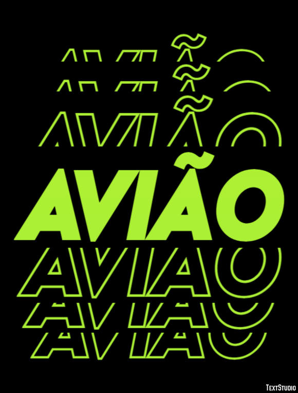 Avião Efeito de texto