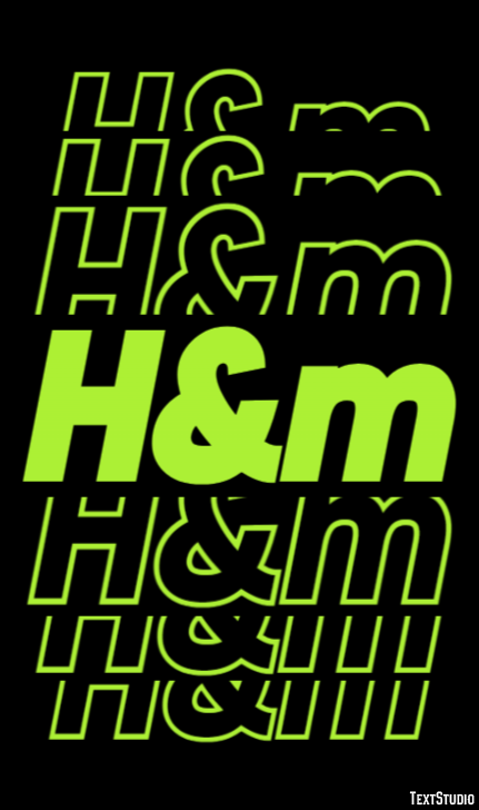 H&m Tekst effect