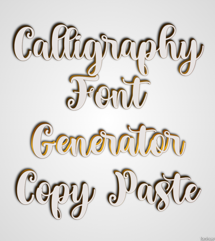 Calligraphy Font Generator Copy Paste Efeito de texto