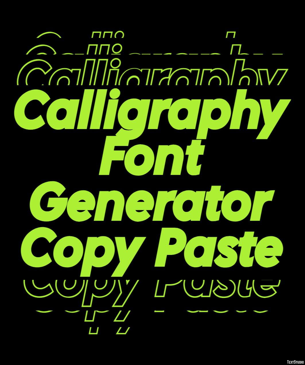 Calligraphy Font Generator Copy Paste テキスト効果