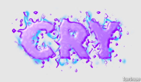 Cry Efeito de texto