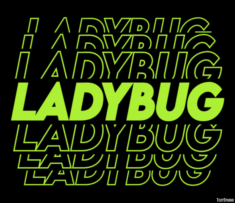 Ladybug Efecto de Texto
