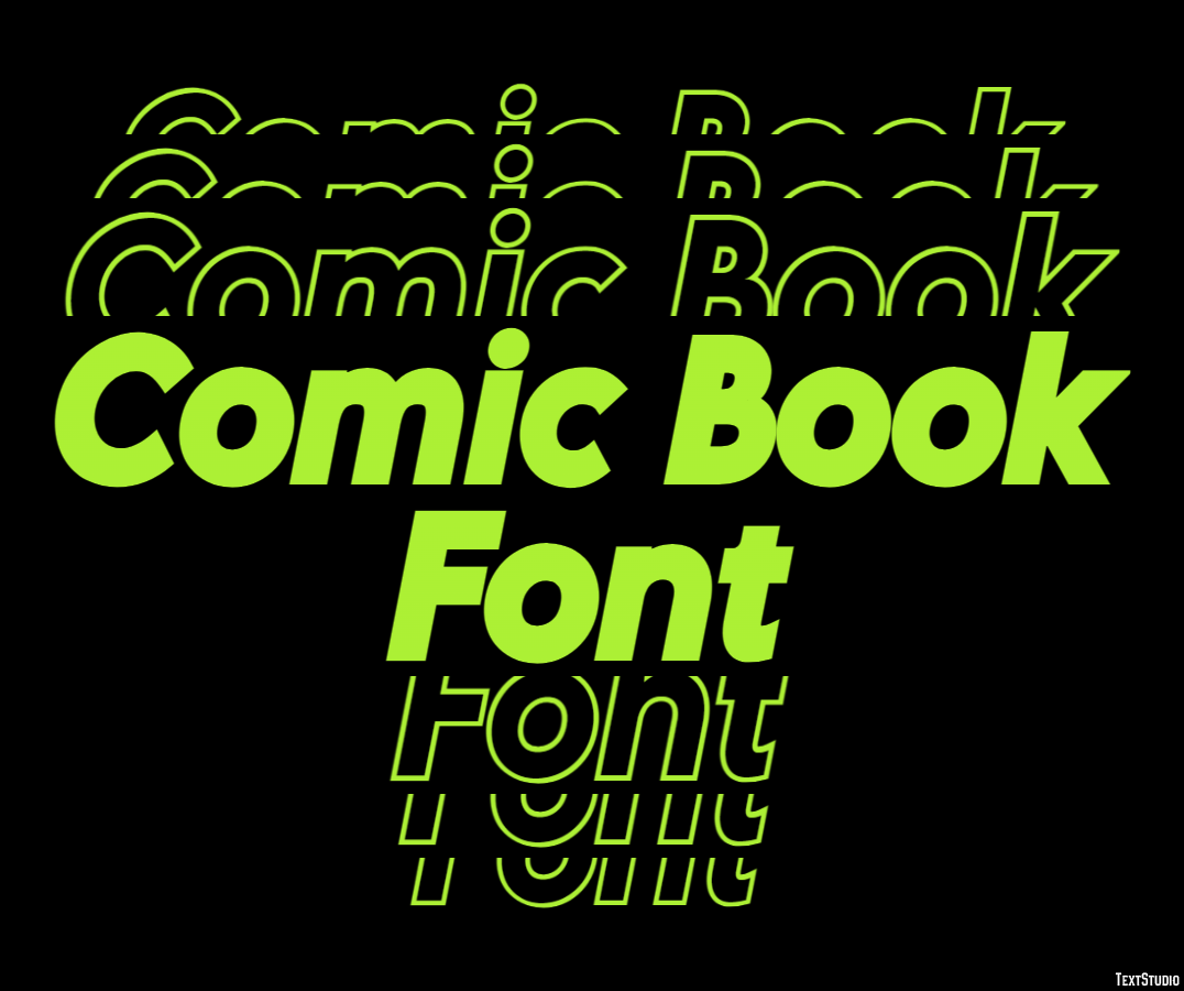 Comic Book Font Эффект текста