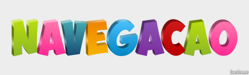 Navegação Efeito de texto