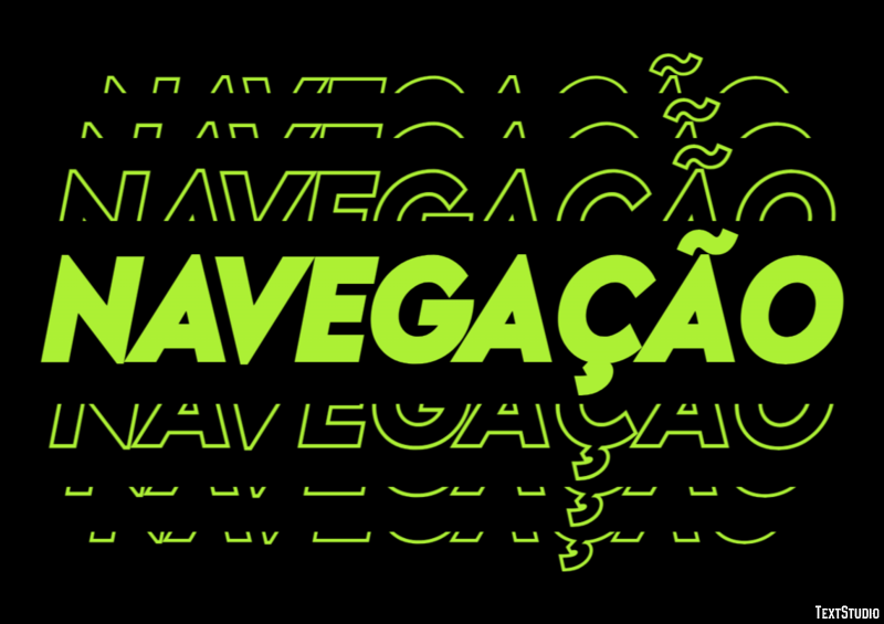 Navegação Efeito de texto