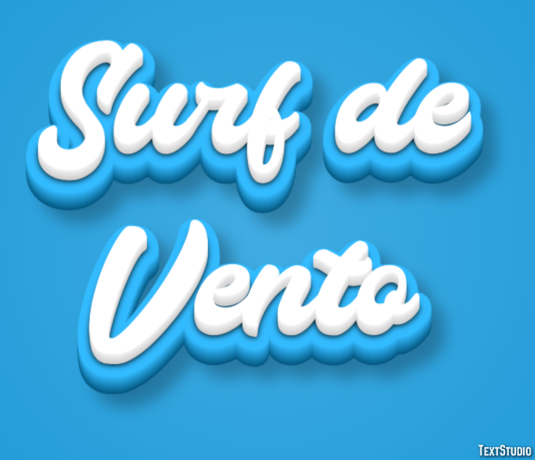 Surf de Vento Efeito do texto
