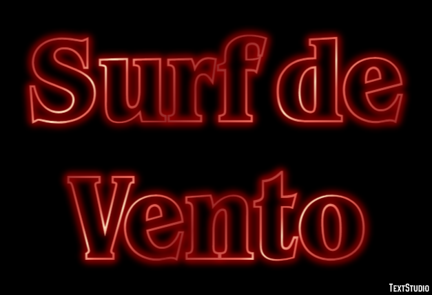Surf de Vento Efeito do texto