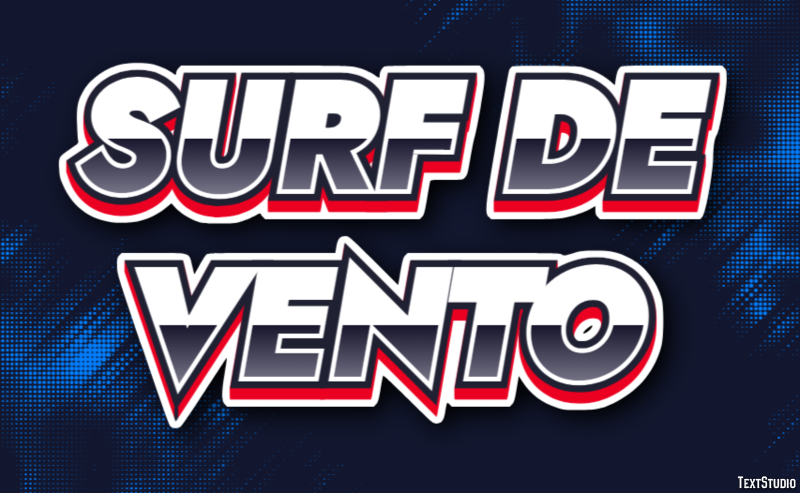 Surf de Vento Efeito do texto