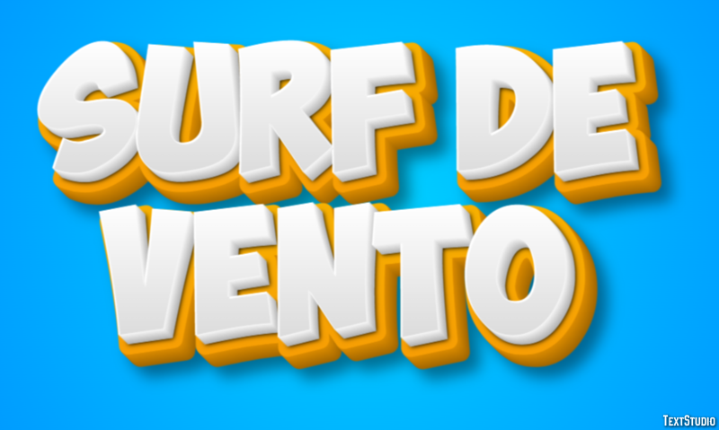 Surf de Vento Efeito do texto