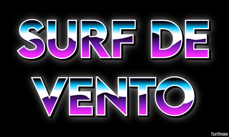 Surf de Vento Efeito do texto