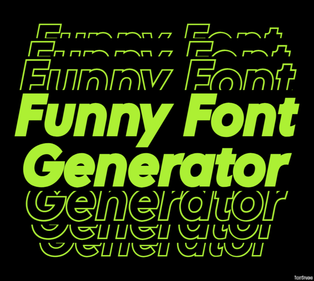 Funny Font Generator Effetto testo