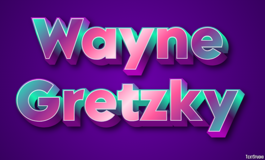 Wayne Gretzky Texteffekt