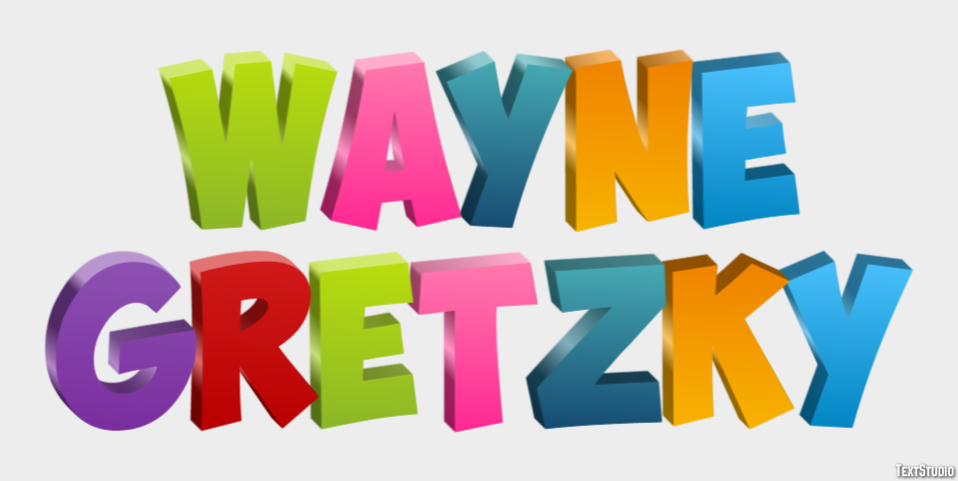 Wayne Gretzky Texteffekt