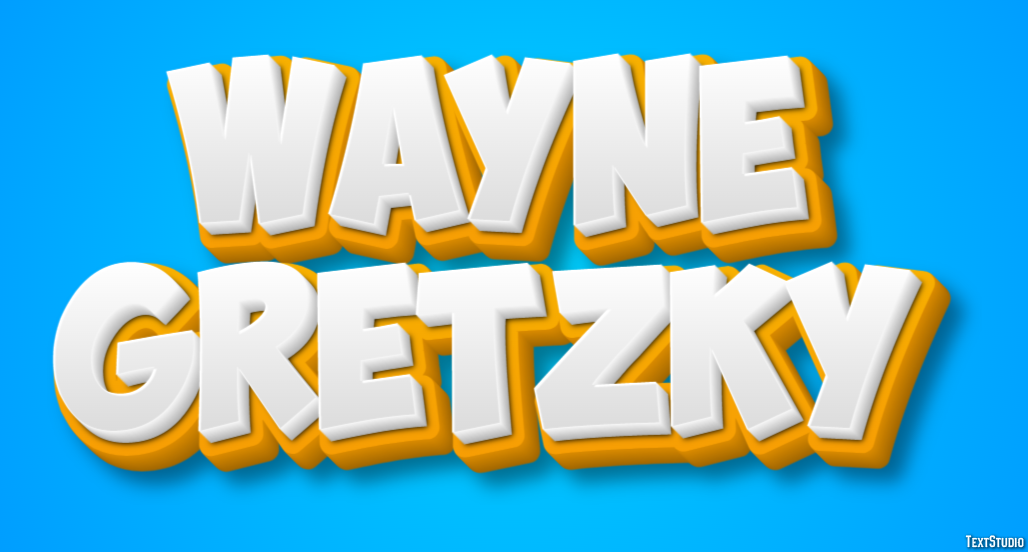 Wayne Gretzky Texteffekt