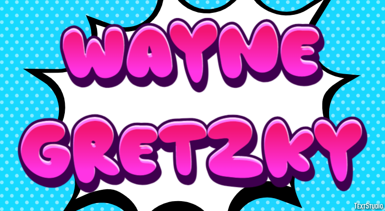 Wayne Gretzky Efeito de texto
