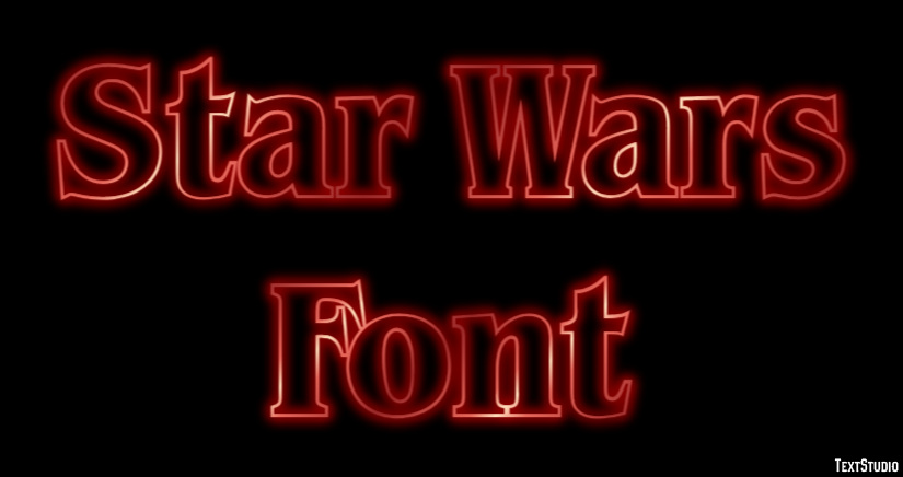 Star Wars Font Efekt tekstowy
