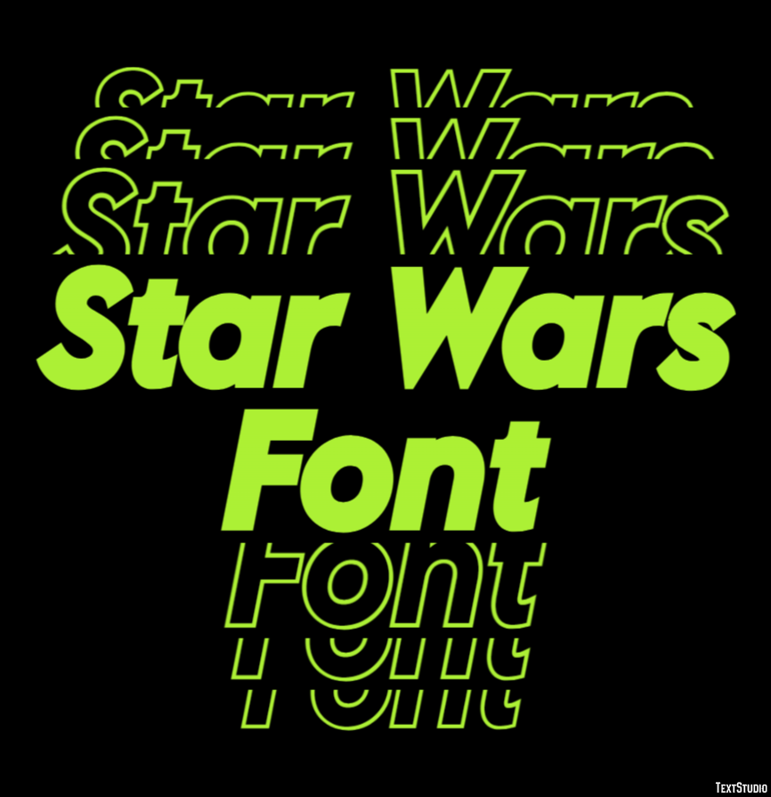 Star Wars Font Efekt tekstowy