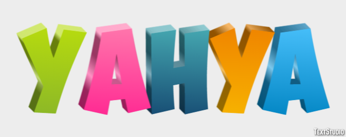 Yahya Text effect
