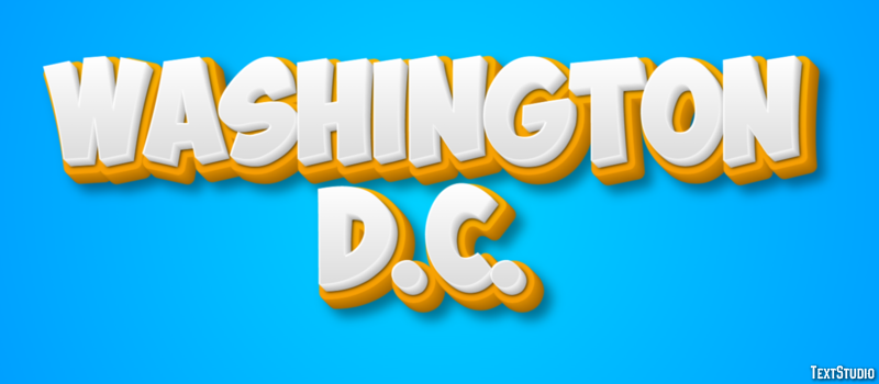 Washington D.C. Efeito de texto