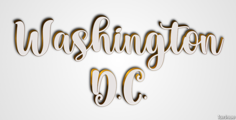 Washington D.C. Efeito de texto