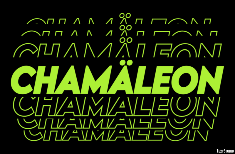Chamäleon Texteffekt