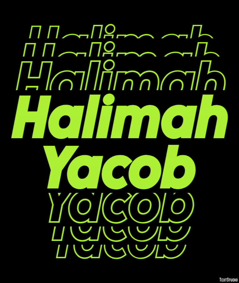 Halimah Yacob Text Effect