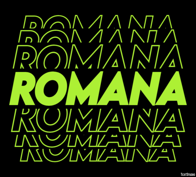 Romana Effetto testo