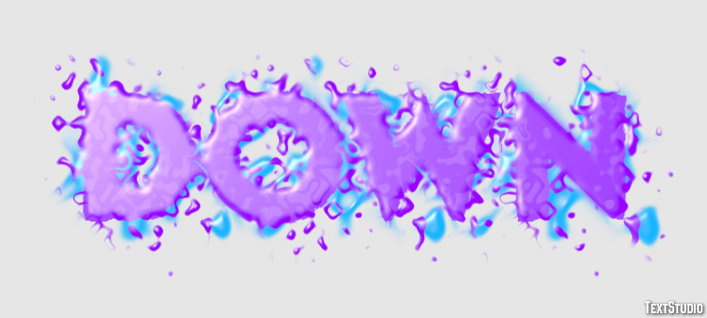 Down Tekst Effect
