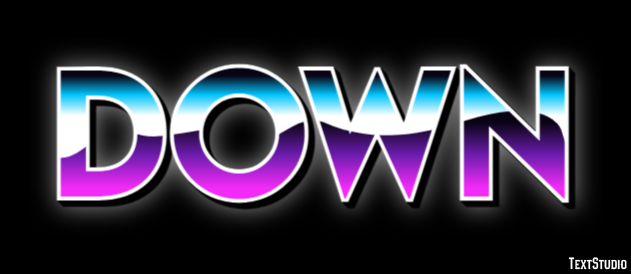 Down Tekst Effect