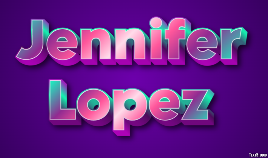 Jennifer Lopez Efecto de Texto